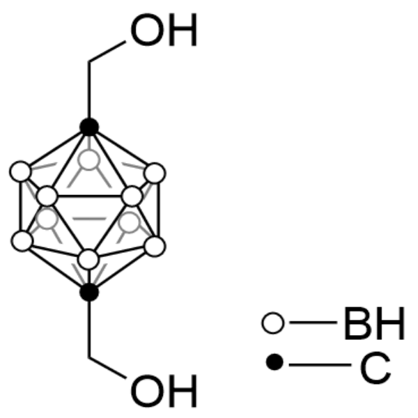 C4B10H16O2, 35795-97-2,1,12-Bis(hydroxymethyl)-1,12-dicarba-closo- Dodecaborane